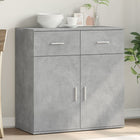 Sideboard 79x38x80 cm treated wood concrete grey