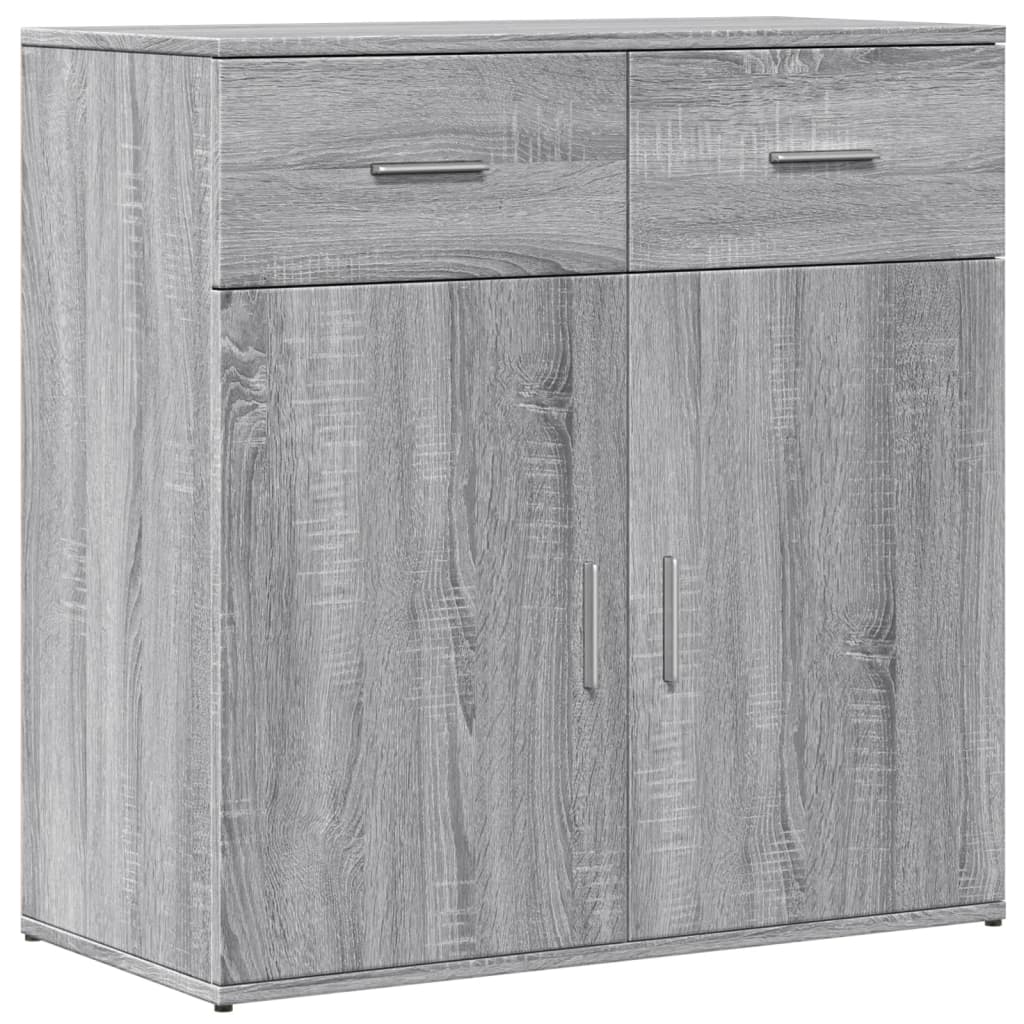 Dressoir 79x38x80 cm bewerkt hout grijs sonoma