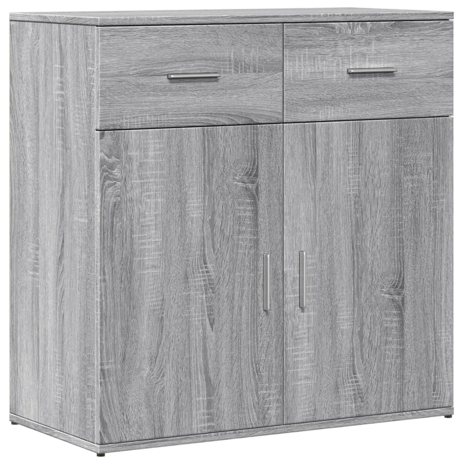 Dressoir 79x38x80 cm bewerkt hout grijs sonoma