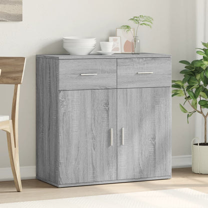 Dressoir 79x38x80 cm bewerkt hout grijs sonoma