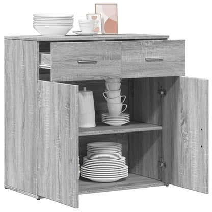 Dressoir 79x38x80 cm bewerkt hout grijs sonoma