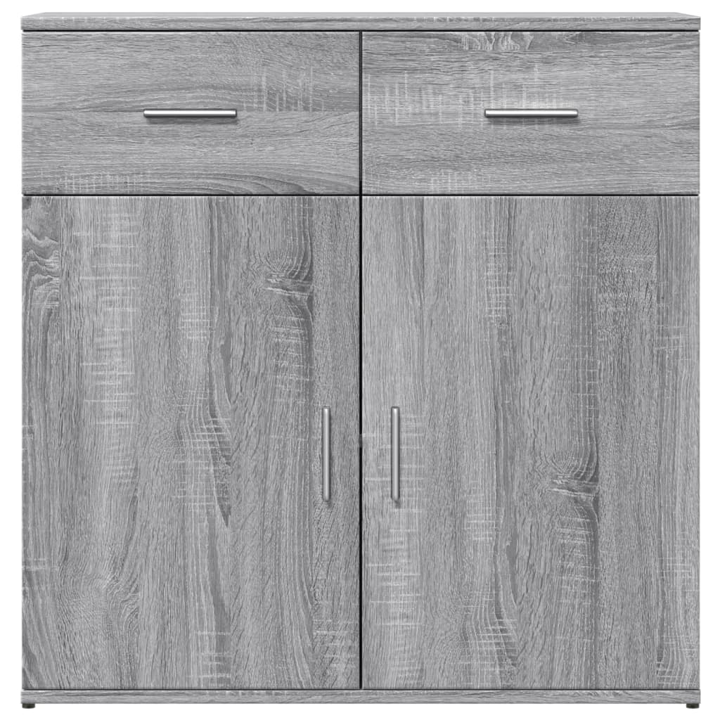 Dressoir 79x38x80 cm bewerkt hout grijs sonoma