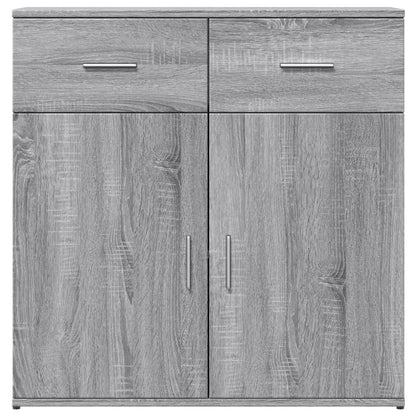 Dressoir 79x38x80 cm bewerkt hout grijs sonoma