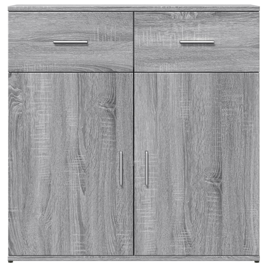 Dressoir 79x38x80 cm bewerkt hout grijs sonoma