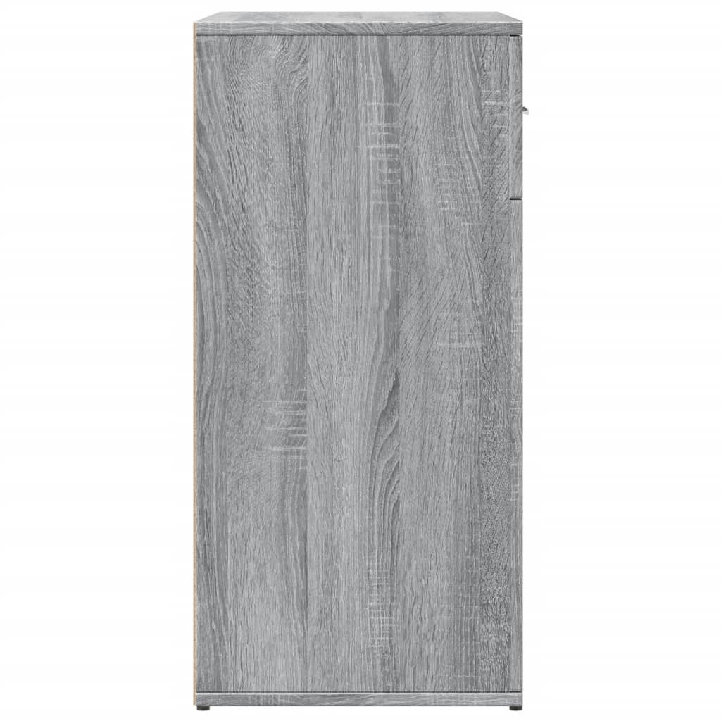 Dressoir 79x38x80 cm bewerkt hout grijs sonoma