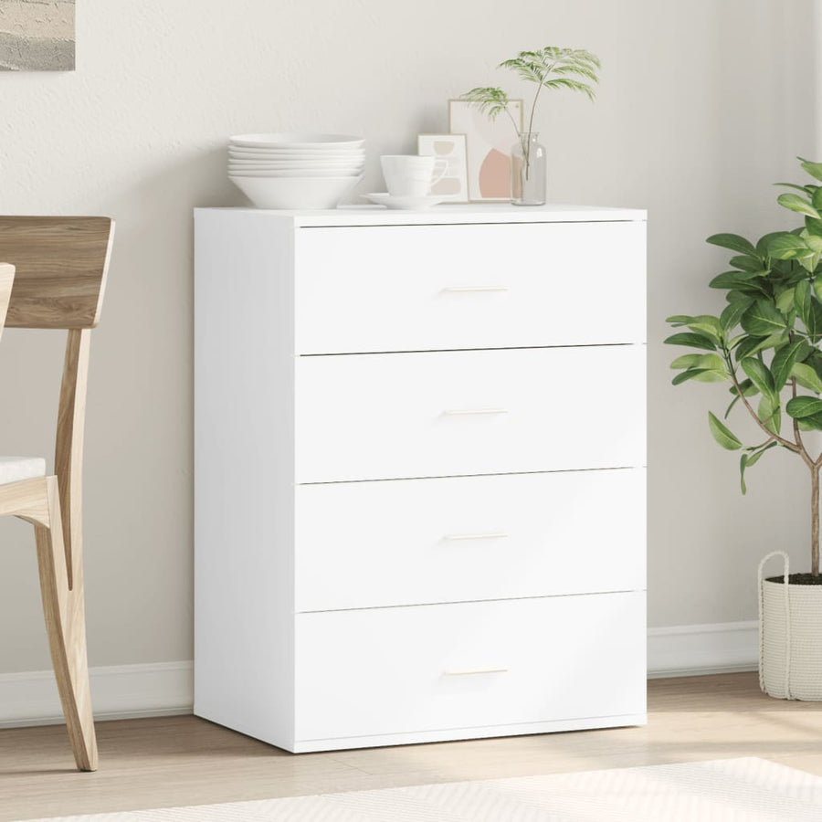 Dressoir 60x39x80 cm bewerkt hout wit