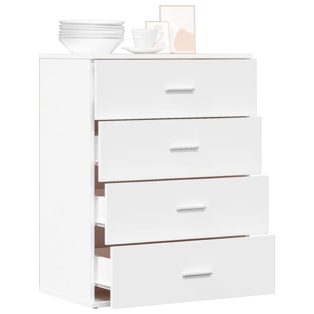 Dressoir 60x39x80 cm bewerkt hout wit