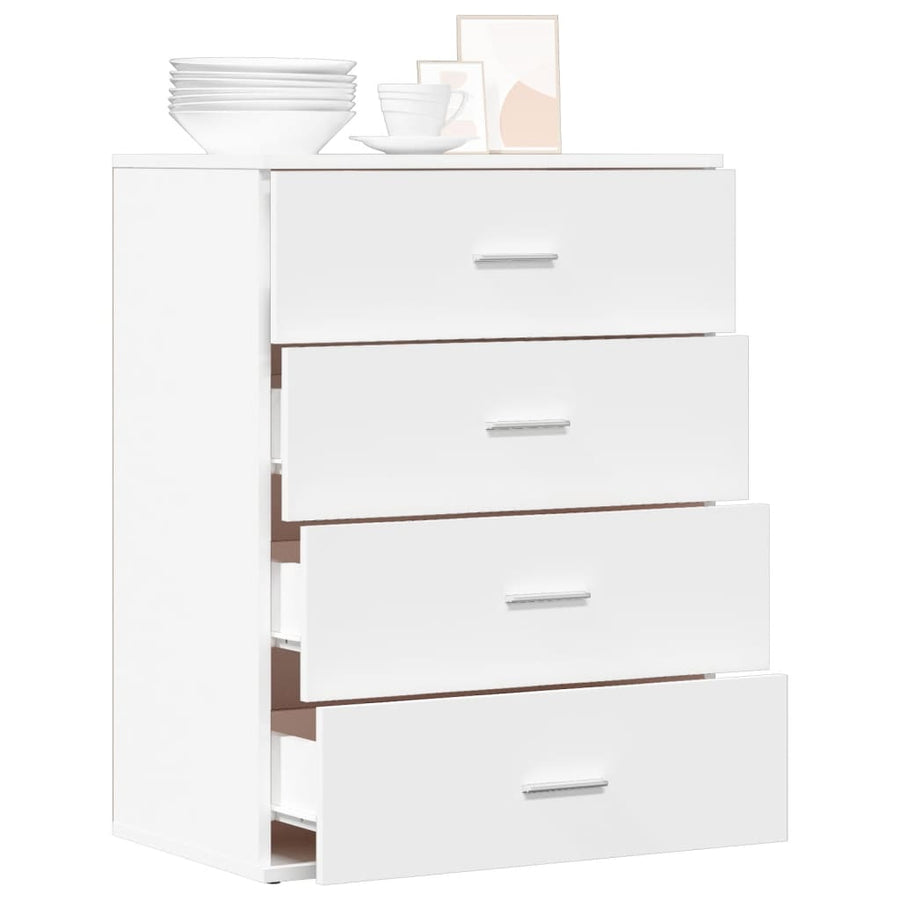 Dressoir 60x39x80 cm bewerkt hout wit
