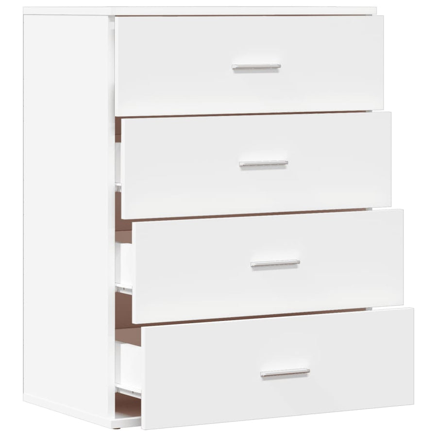 Dressoir 60x39x80 cm bewerkt hout wit