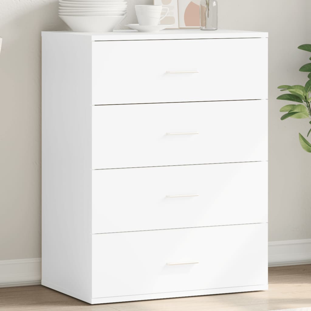 Dressoir 60x39x80 cm bewerkt hout wit