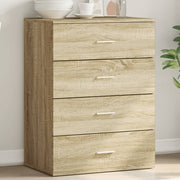 Dressoir 60x39x80 cm bewerkt hout sonoma eiken