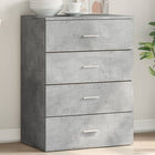 Sideboard 60x39x80 cm engineered wood concrete grey