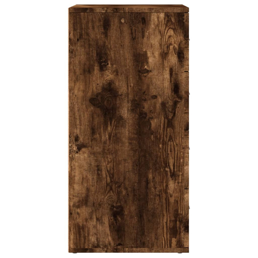 Dressoir 60x39x80 cm bewerkt hout gerookt eikenkleurig