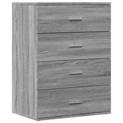 Dressoir 60x39x80 cm bewerkt hout grijs sonoma