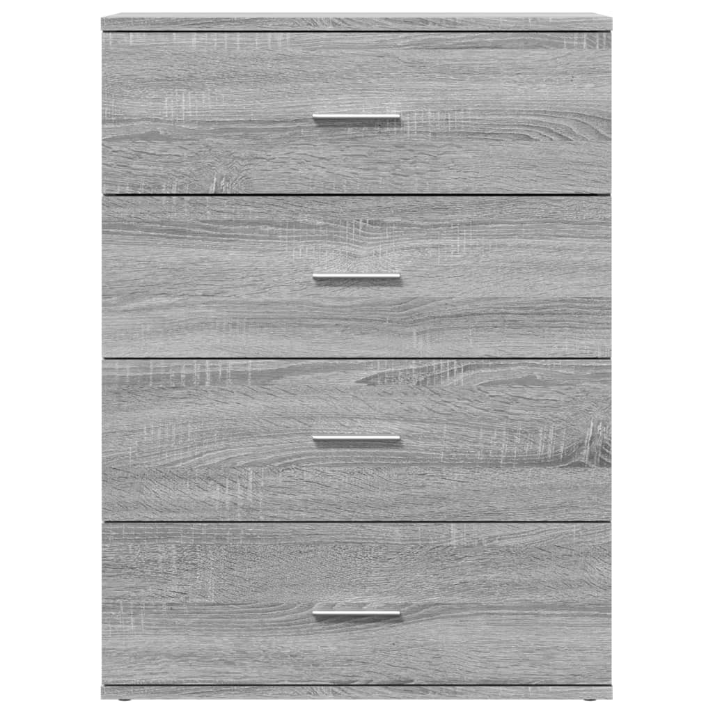 Dressoir 60x39x80 cm bewerkt hout grijs sonoma