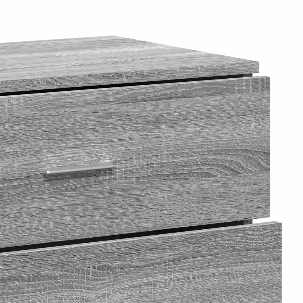 Dressoir 60x39x80 cm bewerkt hout grijs sonoma