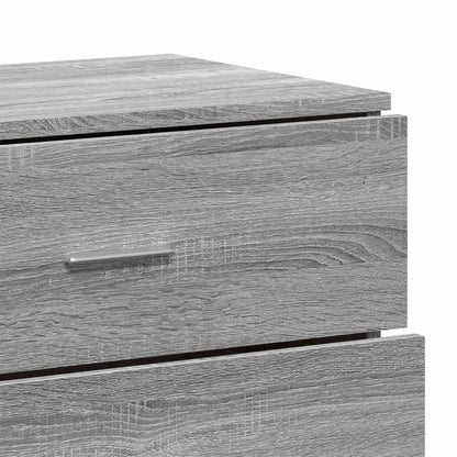 Dressoir 60x39x80 cm bewerkt hout grijs sonoma