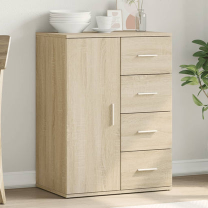 Dressoir 59x39x80 cm bewerkt hout sonoma eikenkleurig