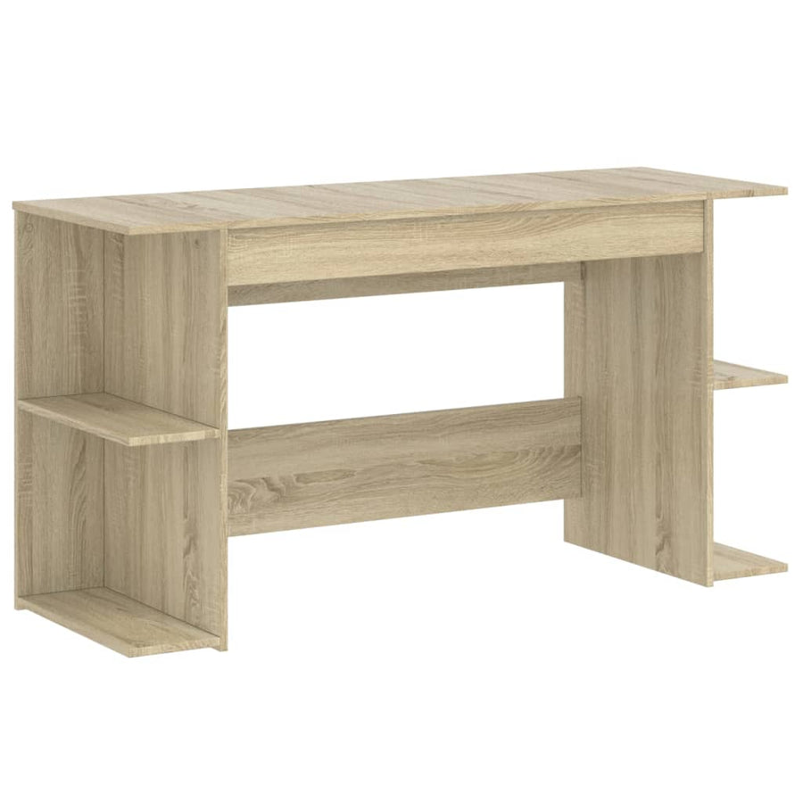 Bureau 140x50x75 cm bewerkt hout sonoma eikenkleurig