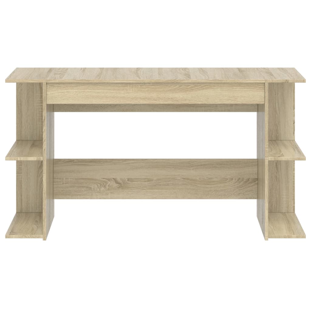 Bureau 140x50x75 cm bewerkt hout sonoma eikenkleurig