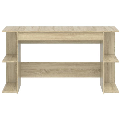 Bureau 140x50x75 cm bewerkt hout sonoma eikenkleurig