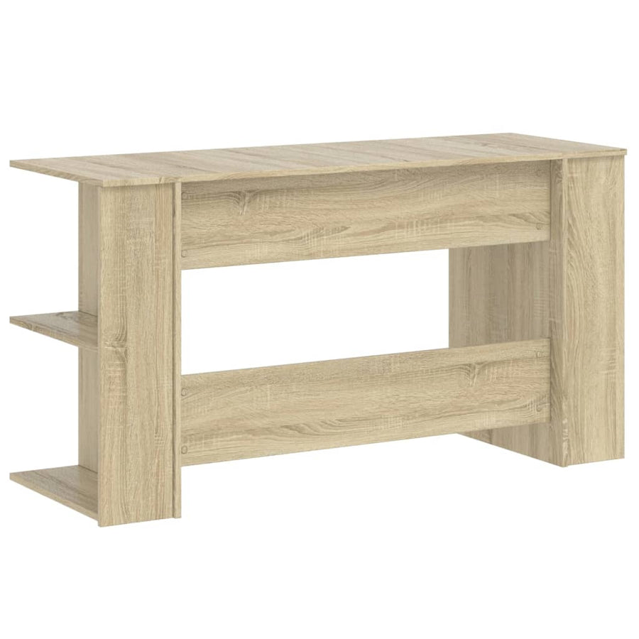 Bureau 140x50x75 cm bewerkt hout sonoma eikenkleurig