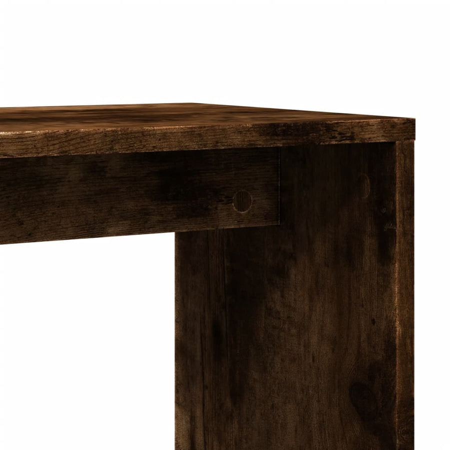 Bijzettafels 2 st 50x30x50 cm bewerkt hout gerookt eikenkleurig