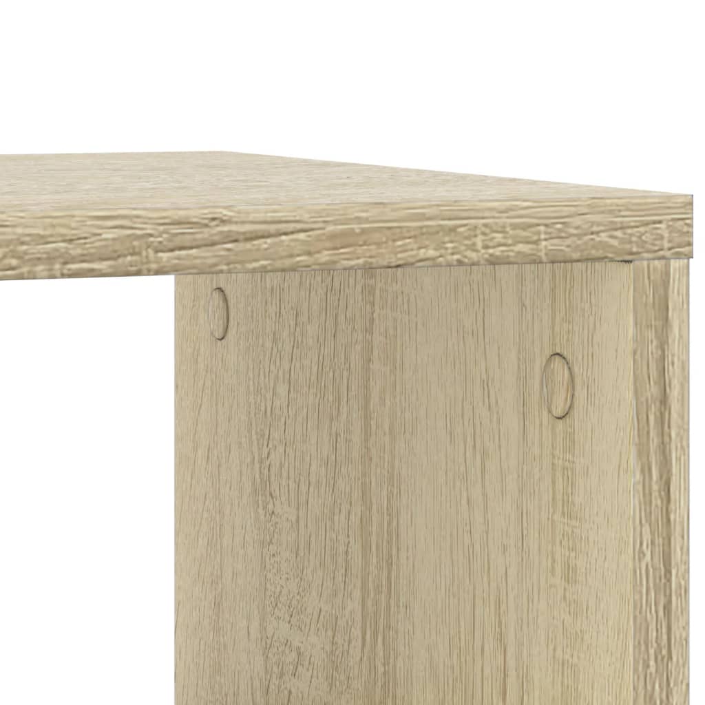 Bijzettafel met wieltjes 50x30x55 cm hout sonoma eikenkleurig
