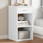 Bedside tables 2 pcs 35x34x65 cm carved wood white
