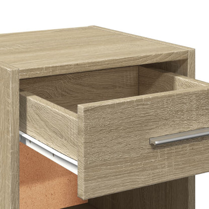 Nachtkastjes 2 st 35x34x65 cm bewerkt hout sonoma eikenkleurig