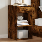 Bedside table 35x34x65 cm treated wood smoked oak-coloured