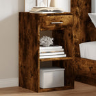 Nachtkastjes 2 st 35x34x65 cm bewerkt hout gerookt eiken