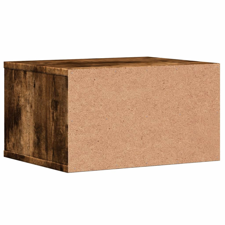 Printerkastje 40X32X22,5 Cm Bewerkt Hout Kleurig Gerookt eiken