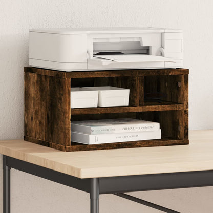 Printerkastje 40X32X22,5 Cm Bewerkt Hout Kleurig Gerookt eiken