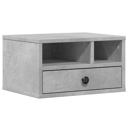 Printerkastje 40x32x22,5 cm bewerkt hout betongrijs