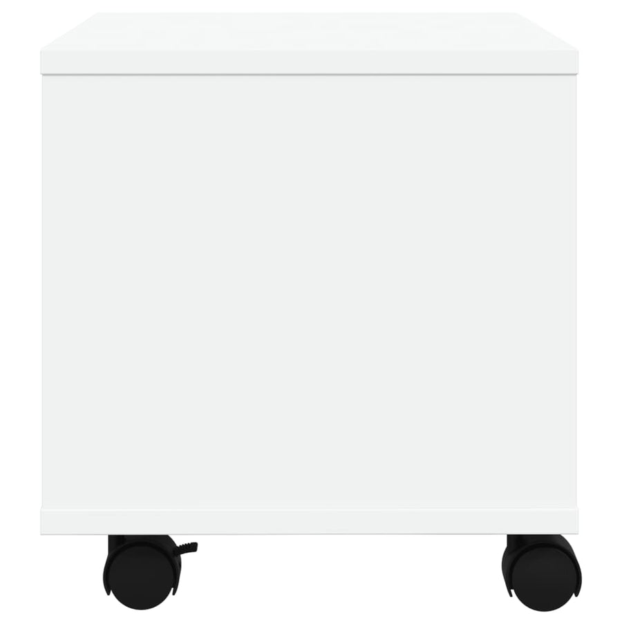 Printerkastje met wielen 41x32x34,5 cm wit