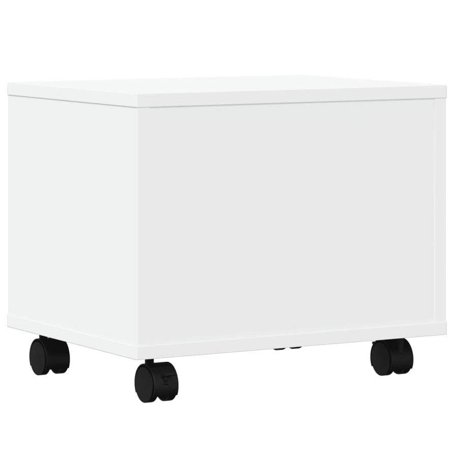 Printerkastje met wielen 41x32x34,5 cm wit