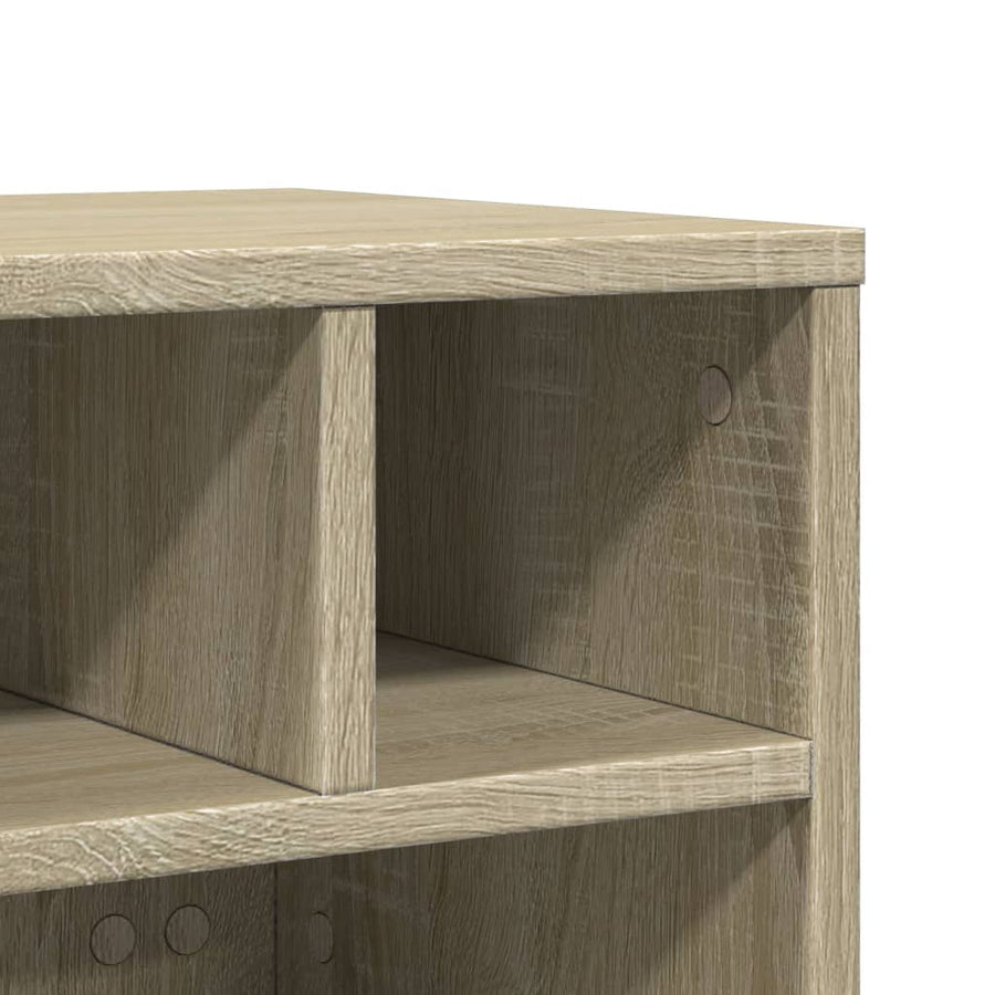 Printerkastje met wielen 41x32x34,5 cm sonoma eikenkleurig