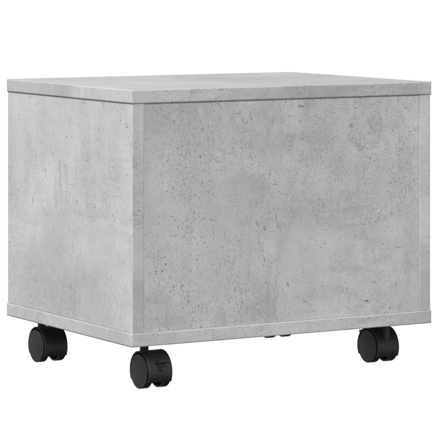 Printerkastje met wielen 41x32x34,5 cm betongrijs
