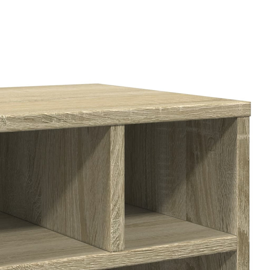 Printerkastje met wielen 41x32x48 cm sonoma eikenkleurig