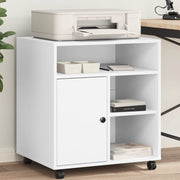 Printer cabinet with wheels 60x50x67 cm white