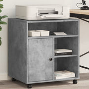 Printer cabinet with wheels 60x50x67 cm concrete grey