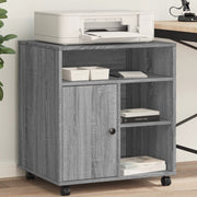 Printer cabinet with wheels 60x50x67 cm grey Sonoma oak colour
