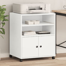 Printerkastje met wielen 60x48x74 cm wit