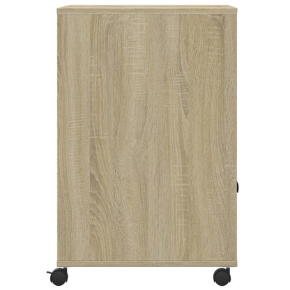 Printerkastje met wielen 60x48x74 cm sonoma eikenkleurig