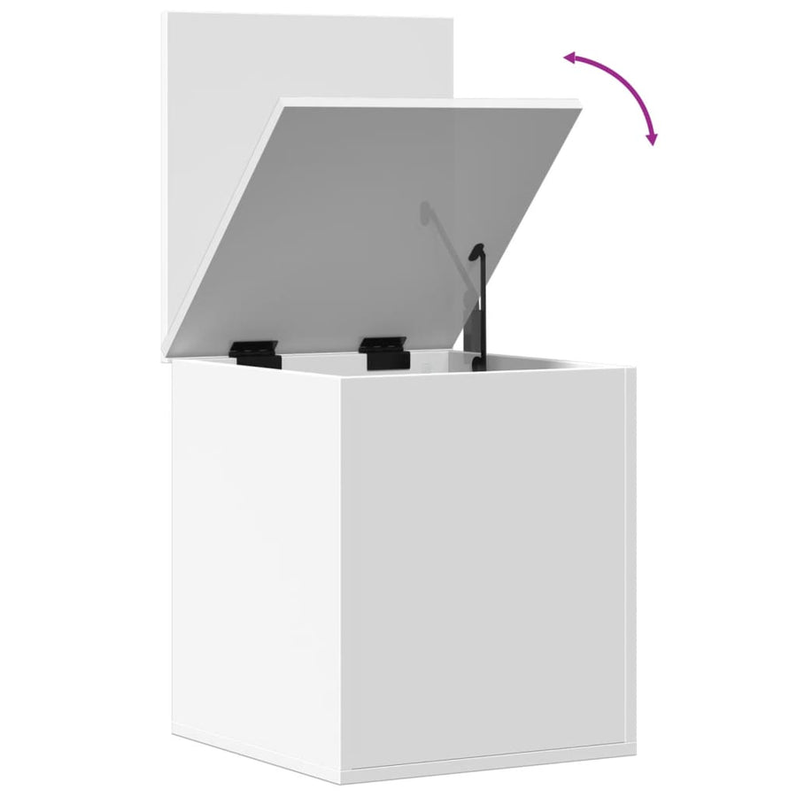 Opbergbox Bewerkt Hout 40 x 42 x 46 cm Wit