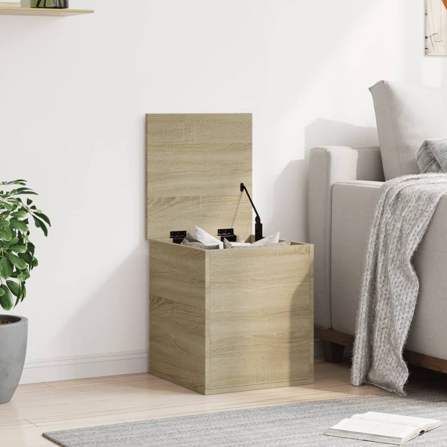 Opbergbox 40x42x46 cm bewerkt hout sonoma eikenkleurig