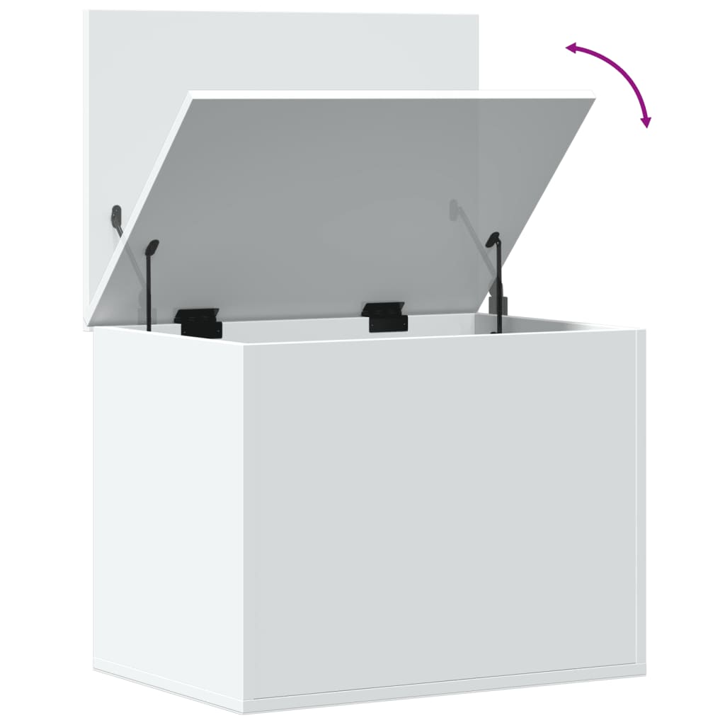 Opbergbox 60x42x46 cm bewerkt hout wit