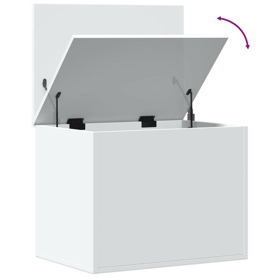 Opbergbox 60x42x46 cm bewerkt hout wit