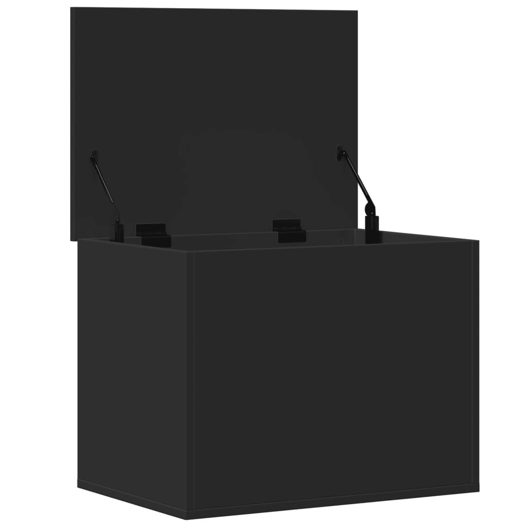 Opbergbox 60x42x46 cm bewerkt hout zwart
